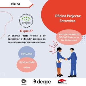 Evento Oficina: Vivência e Sucesso em Entrevista de Seleção