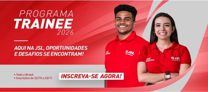 Banner do programa de estágio