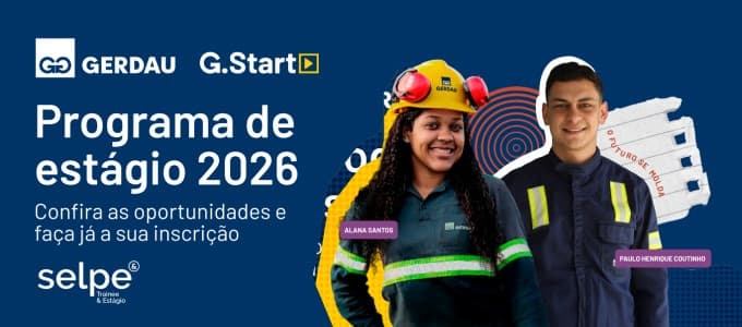 Banner do programa de estágio